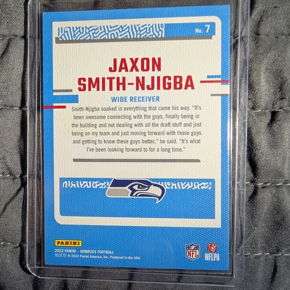 2023 Donruss Jaxon Smith-Njigba Rated Rookie #7 Canvas Parallel Seattle Rookie - Picture 2 of 2